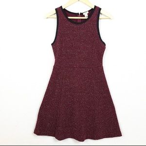 J. Crew Tweed Burgundy A Line Dress sz. 6